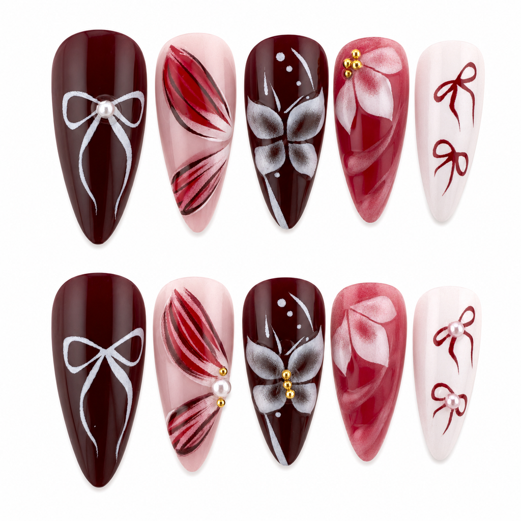 Burgundy Bow