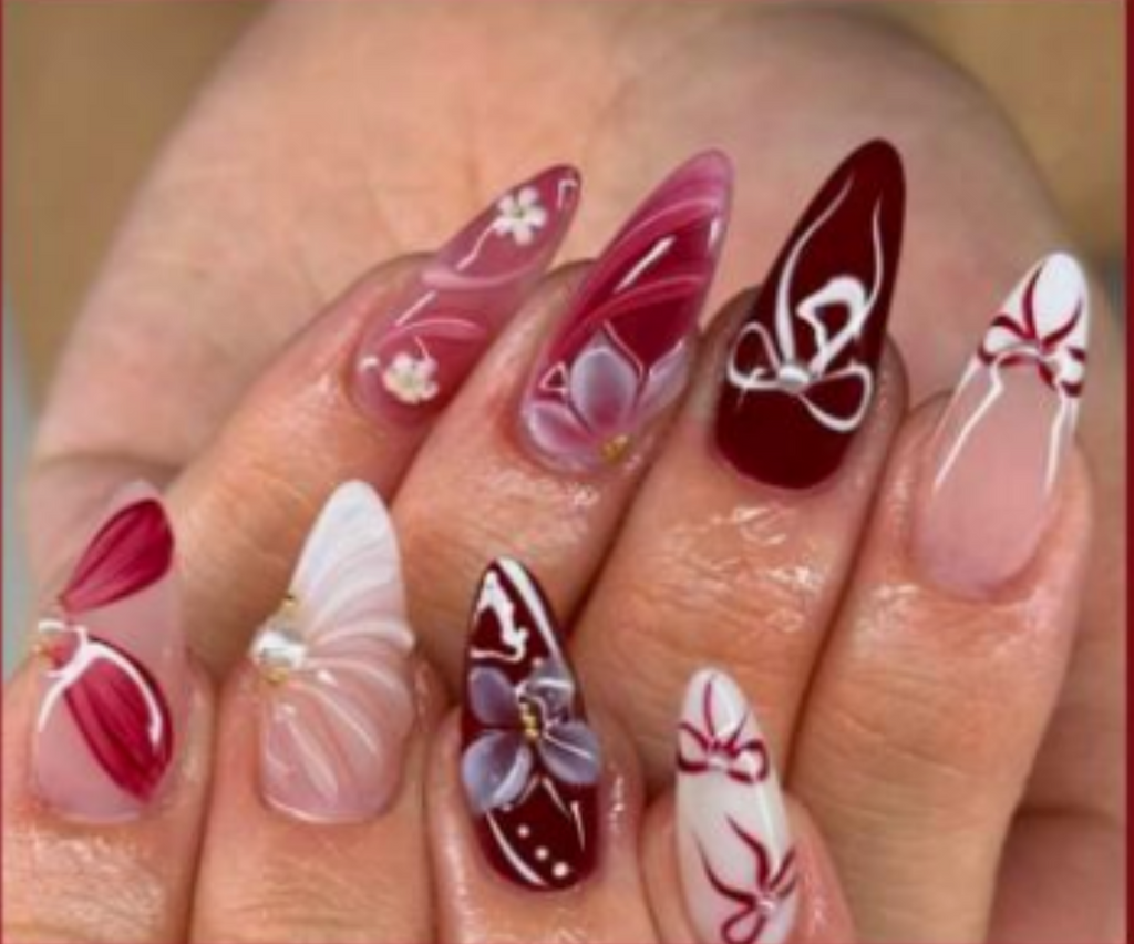 Burgundy Bow